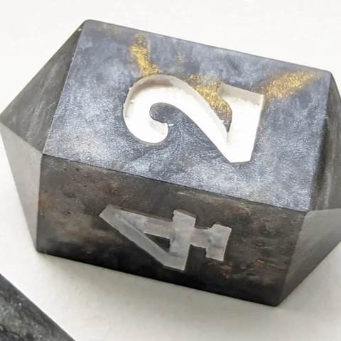 A close up of the d4