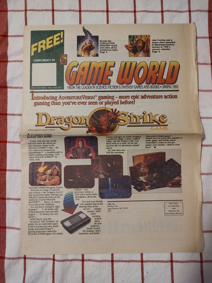 Spring 1993 issue of TSR's "Game World" newsletter.