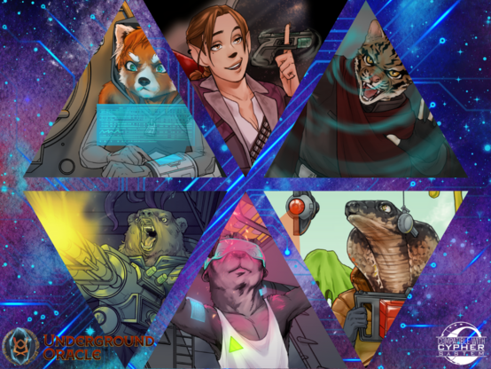 A series of vignettes taken from scenes from the Underground Oracle Publishing setting, Wyld Space. Art by Kendal Gates 