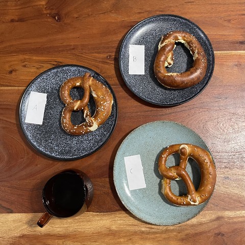Brezen pretzel plaited. 
