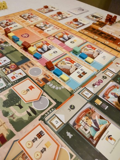 Close up of the board