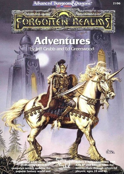Forgotten Realms Adventures book for AD&D 2nd Edition.