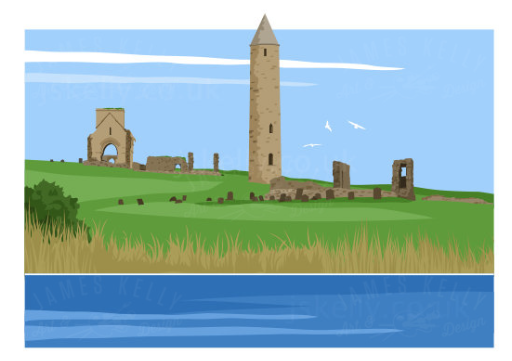 Devenish Island vector art