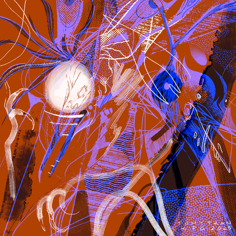 abstract goblins in a fever dream - chaos reigns.