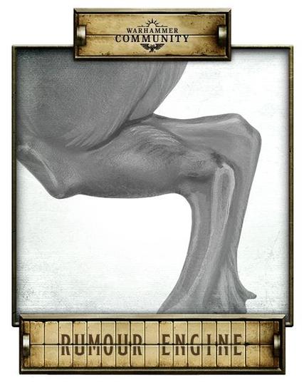 Black and white close-up photo of a Warhammer miniature, a horse's leg. Probably. I don't know; it might be Kurnothi.