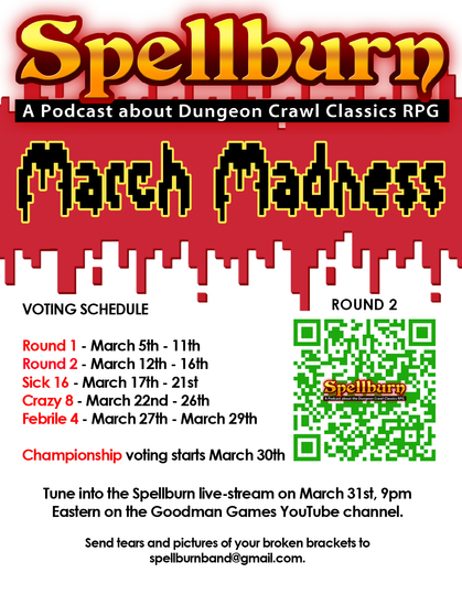 Spellburn podcast March Madness banner