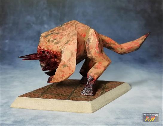 Front left of the Quake Fiend scale model.