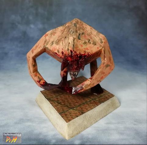 Front view of the Quake Fiend scale model. Get your shotgun ready...