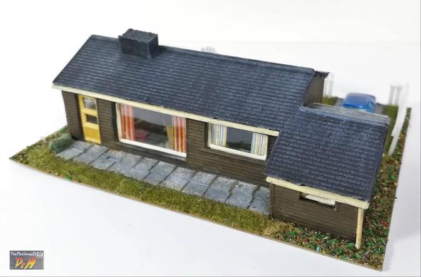 Rear of the N-gauge bungalow.