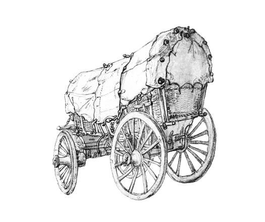 A covered wagon