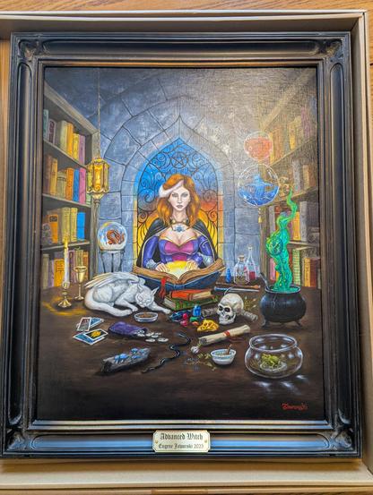 Painting of "Advanced Witch" by Eugene Jaworski.