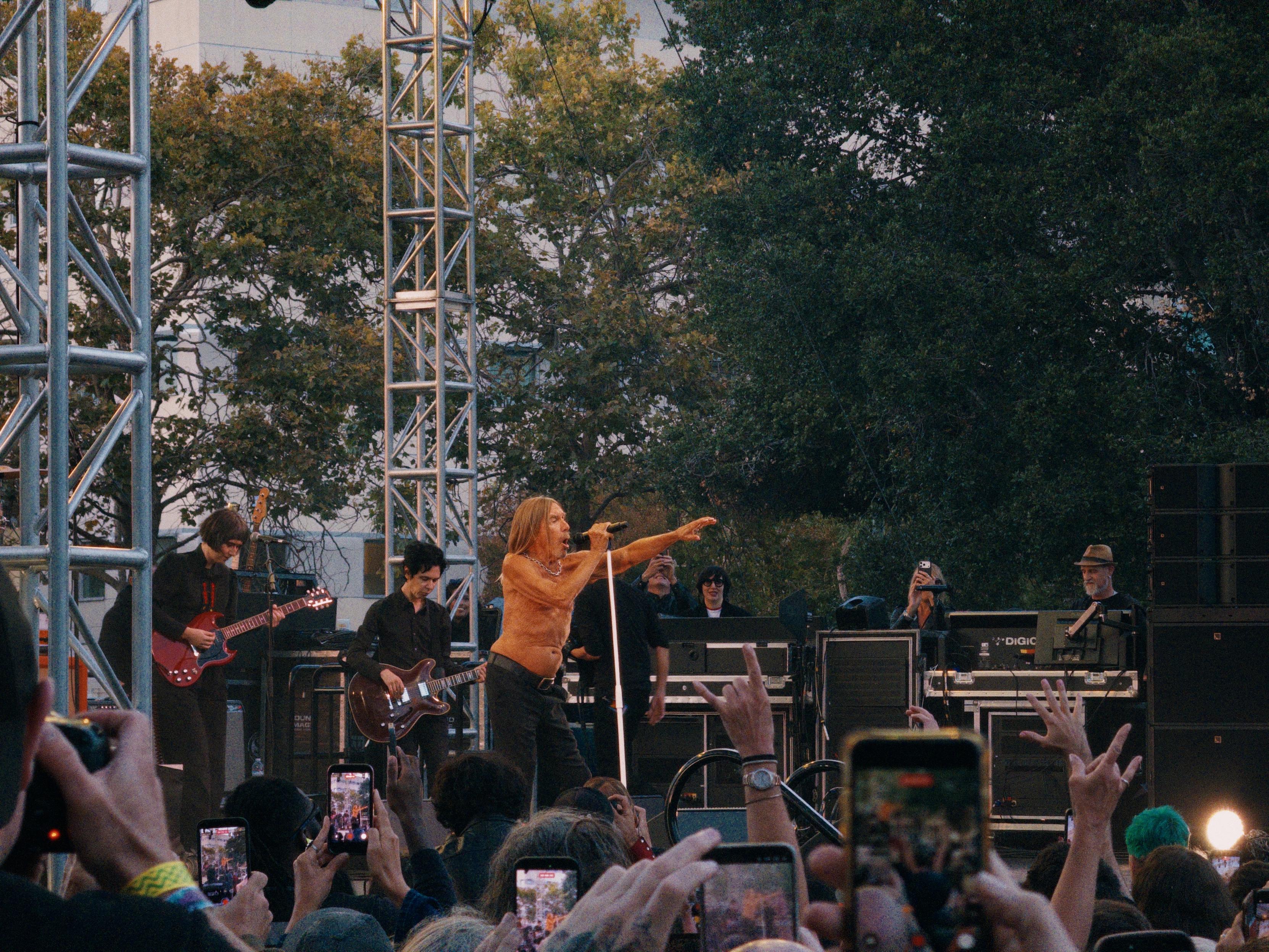 Iggy Pop on the Mosswood main stage