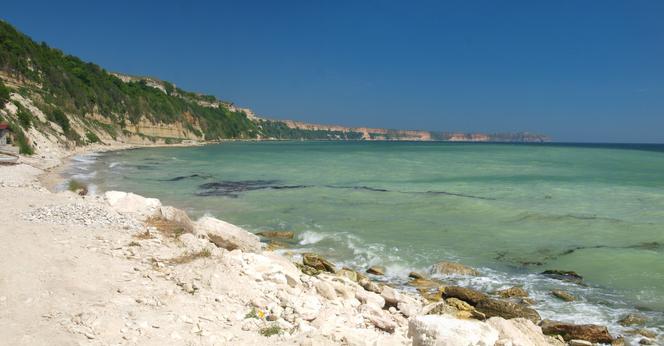 photo - Cape Kaliakra, Bulgaria, Black Sea shoreline - rocks formed during the megalake crises have become cliffs overlooking the Black Sea, one of the few remains of the ancient megalake.