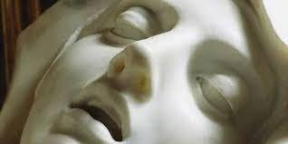 Close up of Bernini sculpture of Saint Teresa Of Avila, 1500s