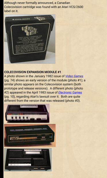 Screenshot with images and text about unreleased extension modules.