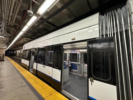 A picture of the light rail train