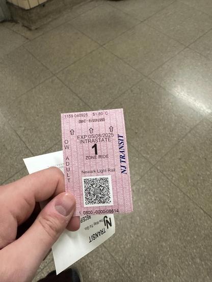 A view of the NJTransit light rail ticket