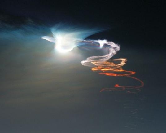 Rocket Trail at Sunset