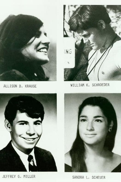 Pictures of the four students killed at Kent State University in Ohio on May 4, 1970: Allison B. Krause, William K. Schroeder, Jeffrey G. Miller and Sandra L. Scheuer