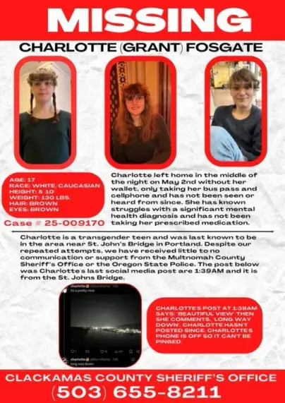 Charlotte aka @burntfishie , charcoall & charcoal is a well known member of the Sonic modding community and a friend to many of us. We are all very worried. If anyone has information on her location, please contact the Clackamas Sheriff's Office. #Portland