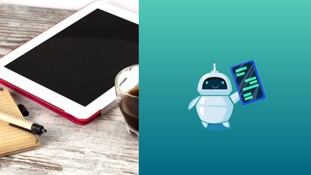 Headerbild des Eventblogposts. links ein Notizblock mit Stift und offenem Tablet, rechts das Kalender-KaDi mit seinem Smartphone