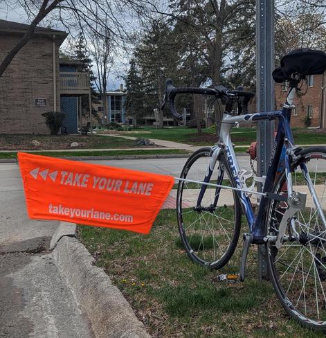 Systeme de sécurité sur vélo de route.