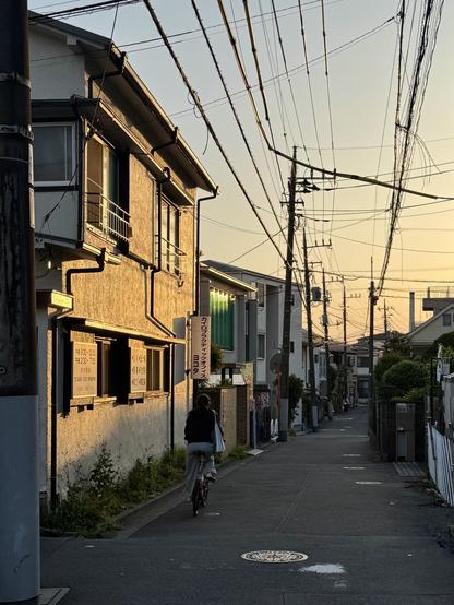 Early-evening scene from a backstreet in the Izumichō area of Itabashi Ward in Tokyo, Japan.