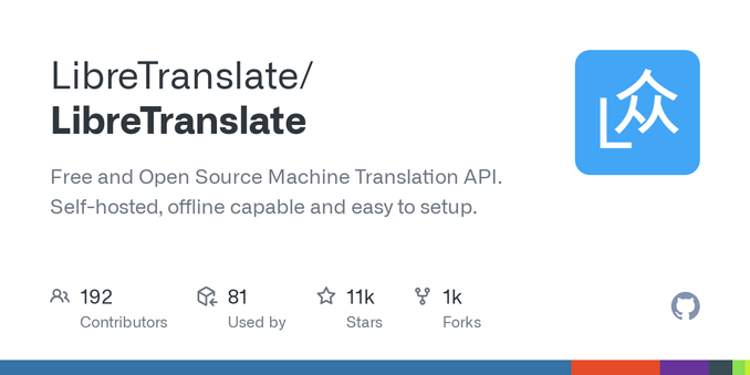 Free and Open Source Machine Translation API. Self-hosted, offline capable and easy to setup. - LibreTranslate/LibreTranslate