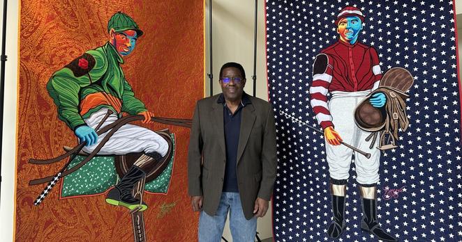 Eugene Poole Jr. said he became a bit of a historian during his work as he tries to accurately depict the people he quilts.