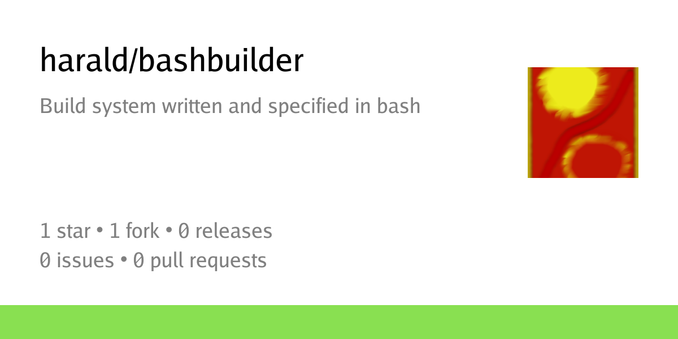Summary card of repository harald/bashbuilder
