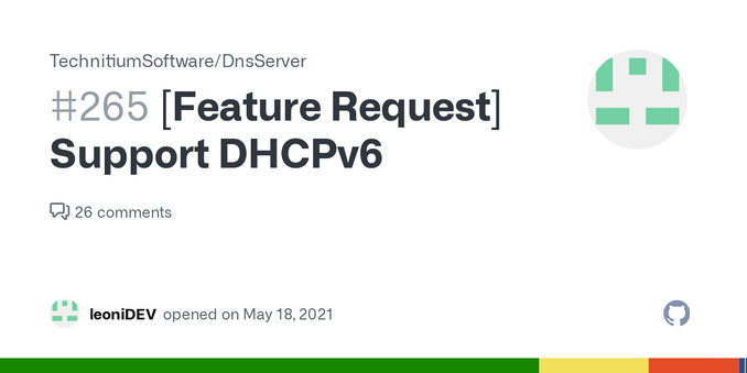 The usage of IPv6 is increasing and many ISP now provide IPv6 to their customers so it would be useful also to have support for DHCPv6 The usage of IPv6 is increasing and many ISP now provide IPv6 to their customers so it would be useful also to have support for DHCPv6