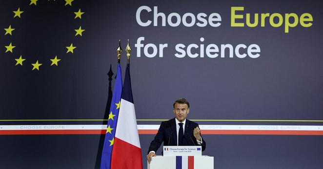 President Emmanuel Macron of France speaking at the Sorbonne University in Paris on Monday. President Emmanuel Macron of France speaking at the Sorbonne University in Paris on Monday.