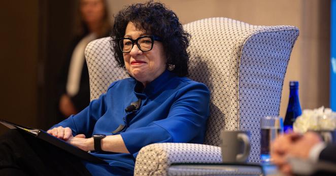 Justice Sonia Sotomayor in March. She spoke in general terms on Thursday, but her remarks came against the backdrop of immense stress on lawyers from the Trump administration.