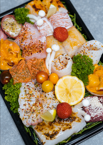 Plate of fish gourmet