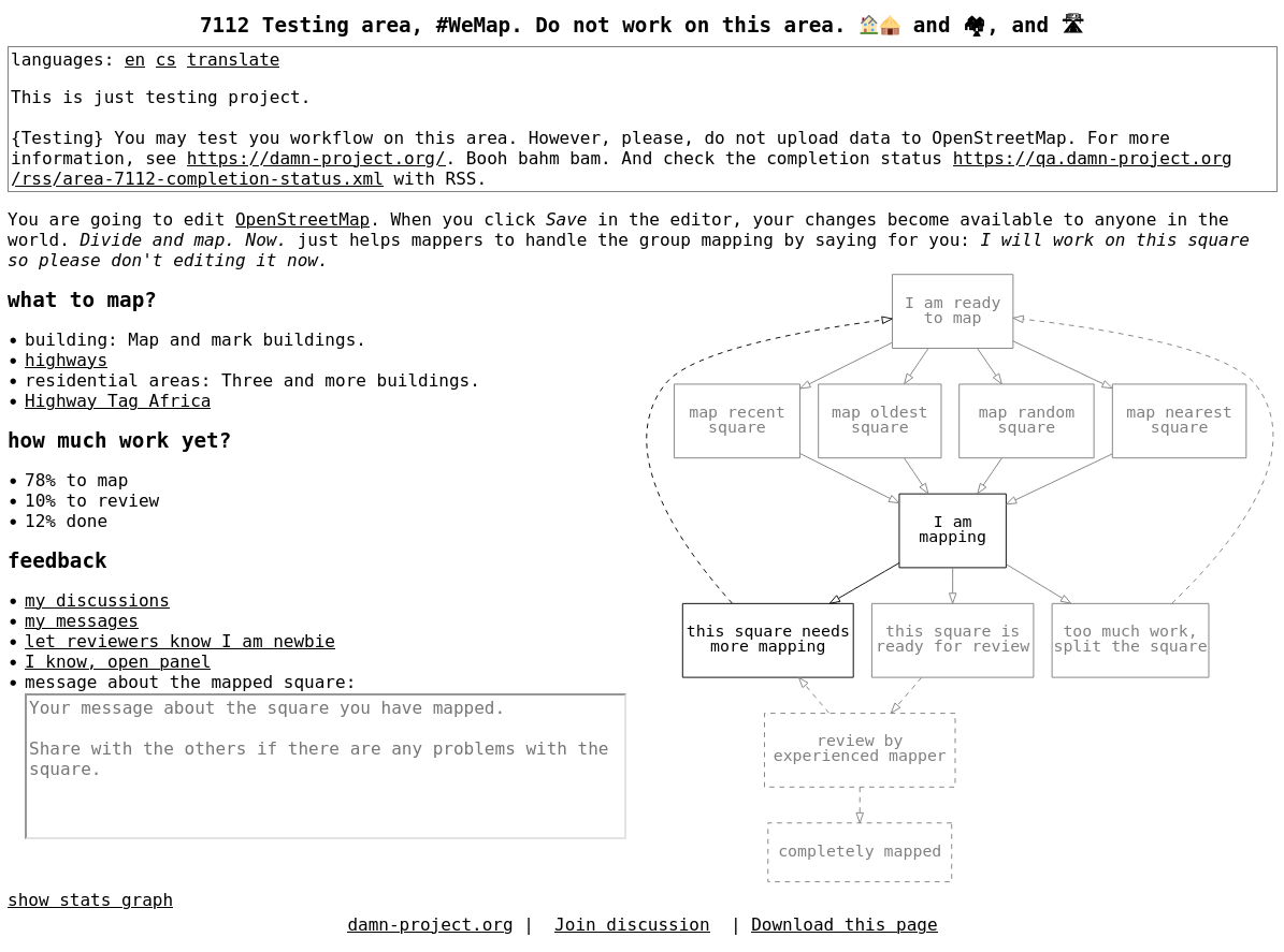 Mapper web client of the damn-project.org