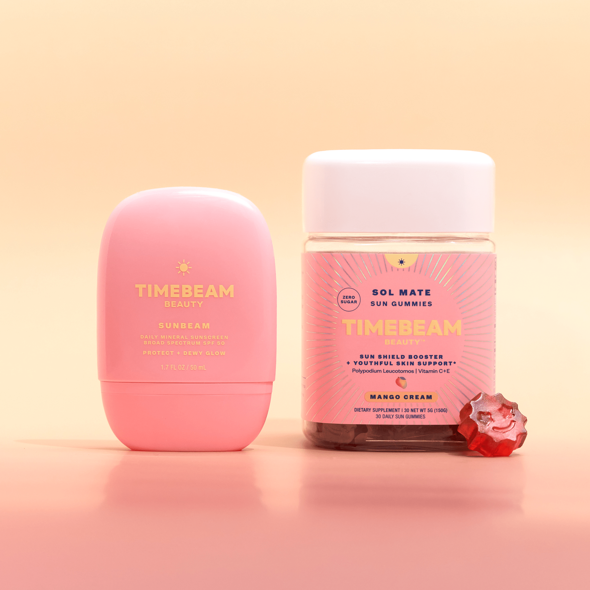 Timebeam supplements in pink packaging.