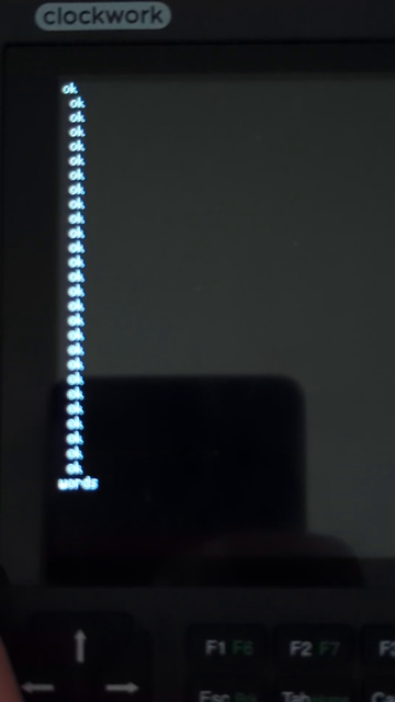 I type "words" at the forth prompt on the PicoCalc and a list of all definitions scrolls smoothly down the display