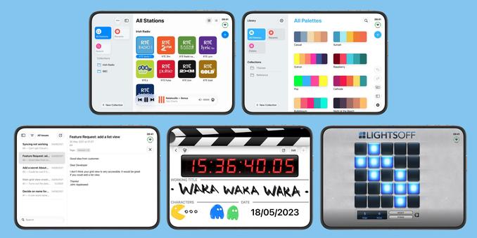 Marketing screenshots from all the above on iPhone Duo