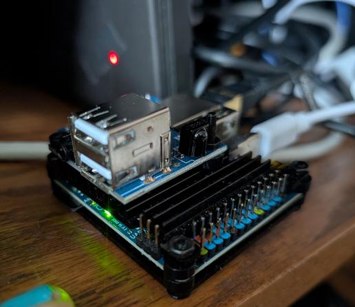 Orange PI Zero3 and a rats nest of wires.