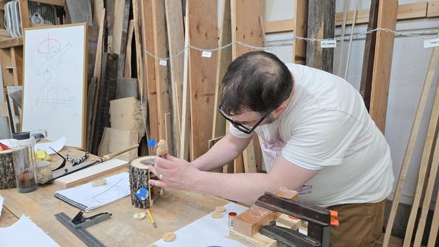 me making a whirligig