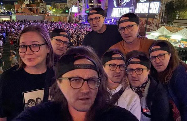 Photo with me on the left and Kev to my immediate back right along with a group of strangers so Kev's face has been pasted over theirs.