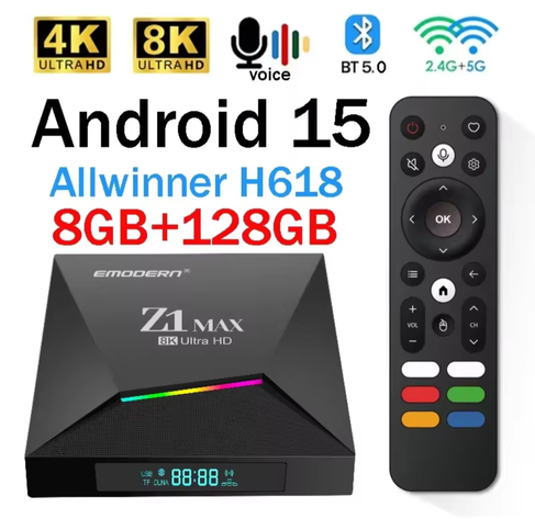 Another variation with Android 15, 8 GB of RAM, and 128 GB of storage. It notes that it features an Allwinner H618 SOC, which is the giveaway