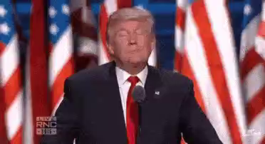 gif:

Donald Trump macht so ne Art "Arme hoch" / "Tja, so is eben" - Geste