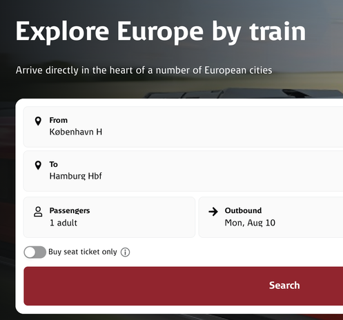 The International portal does show Hamburg Hbf