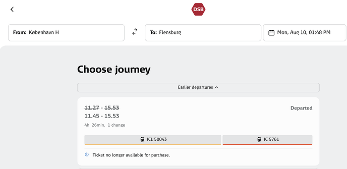 The national portal does show Flensburg, which is in Germany not Denmark