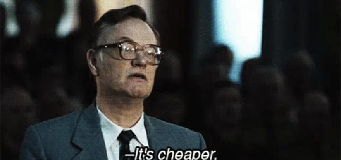 Jared Harris as Valery Legasov in Chernobyl testifying “it’s cheaper”