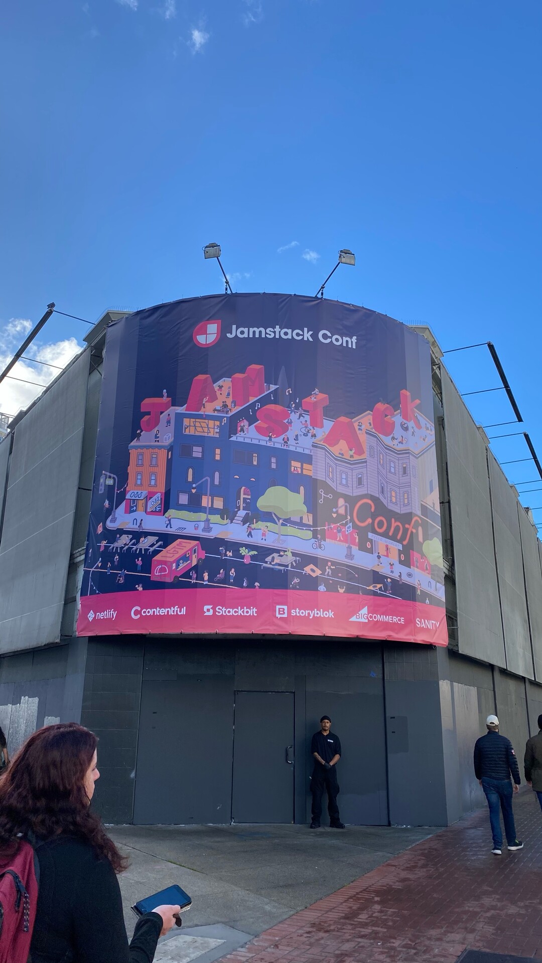 The sign outside of the venue at JamstackConf