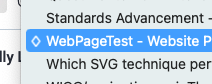 The Window menu in Firefox, showing a diamond icon next to a minimized entry
