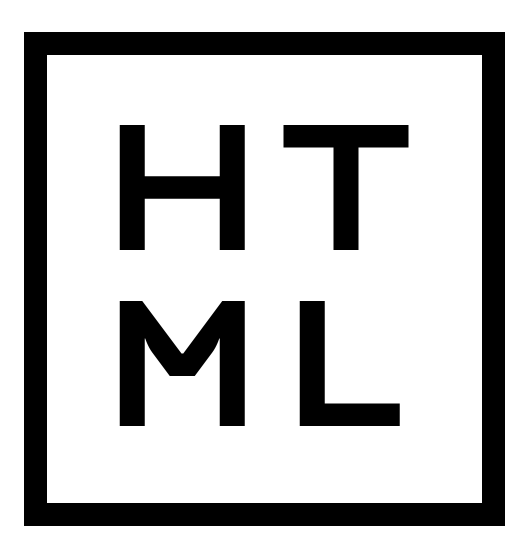HTML lettering (word break after T) with a square-ish box around it