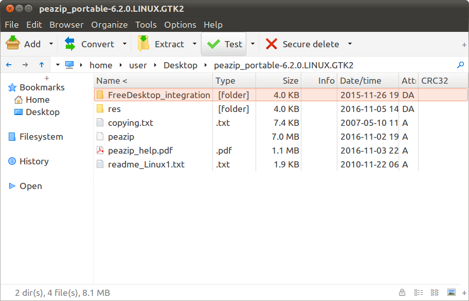 Peazip, a free archive manager software. 